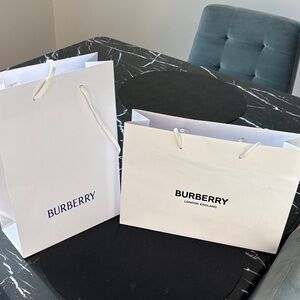 2 Burberry shopping bags